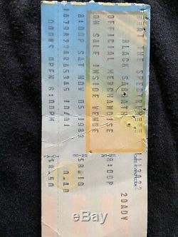 Black Sabbath Concert Shirt & Ticket Stub 1983 Born Again Show