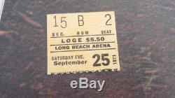 Black Sabbath Vol. 4 Record And Concert Ticket Stub 1971 Wb 2602