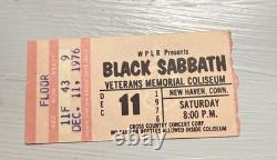 Black Sabbath/ted Nugent Rare Concert Ticket Stub New Haven, Ct 12/11/1976