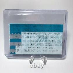 Blink 182 Hard Rock Hotel Concert Ticket Stub Las Vegas Vintage October 22 1998