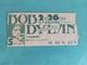 Bob Dylan 1978 First Concert Ticket Stub