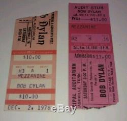 Bob Dylan 1981 Concert T-shirt & Ticket Stub + 1978 Concert Program, Ticket Stub