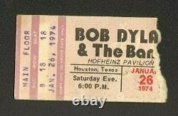 Bob Dylan & The Band Concert Ticket Stub 1/26/1974 Houston Texas Hofheinz Pavili