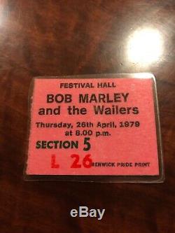 Bob Marley 1979 concert Ticket stub Festival Hall Melbourne