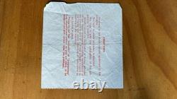 Bob Marley 1980 Crystal Palace Concert Ticket Stub Final London Gig CLEAN BACK