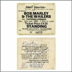Bob Marley & The Wailers 80 Signed Deeside Leisure Centre Concert Ticket Stub UK