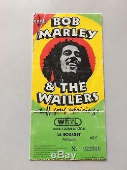 Bob Marley & The Wailers Concert Ticket Stub July 3 1980 France