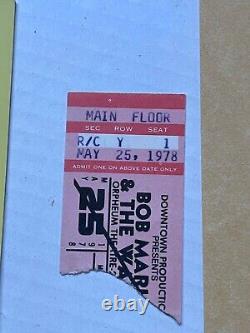 Bob Marley & The Wailers Kaya 1978 Tour Program Book + Concert Ticket Stub