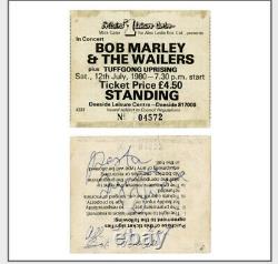 Bob Marley & The Wailers Signed Concert Ticket Stub 1980 Tracks Authenticated