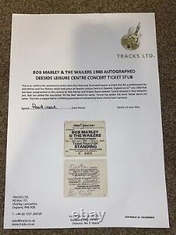 Bob Marley & The Wailers Signed Concert Ticket Stub 1980 Tracks Authenticated