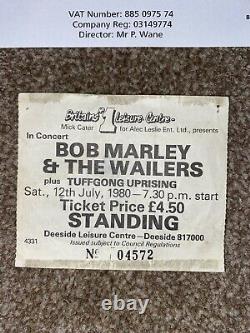 Bob Marley & The Wailers Signed Concert Ticket Stub 1980 Tracks Authenticated