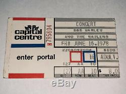 Bob Marley & (and) The Wailers-1978 RARE Concert Ticket Stub (Capital Centre)