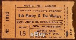Bob Marley & (and) The Wailers-1978 RARE Concert Ticket Stub (Lenox-Music Inn)
