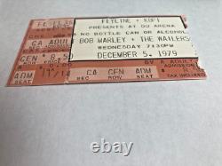 Bob Marley concert ticket stub 12-5-1979. DU Arena (Denver) RARE. Survival Tour