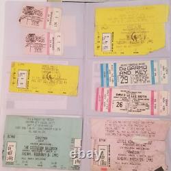 Book Of Concert Ticket Stubs 1980'-1990's. Poison, Green Day 1994 Metallica 1984