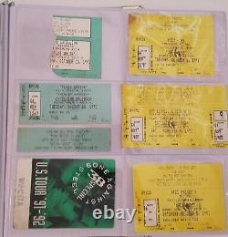 Book Of Concert Ticket Stubs 1980'-1990's. Poison, Green Day 1994 Metallica 1984