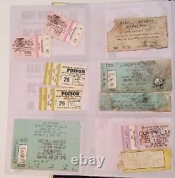 Book Of Concert Ticket Stubs 1980'-1990's. Poison, Green Day 1994 Metallica 1984