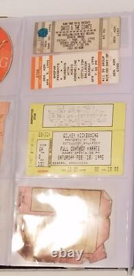 Book Of Concert Ticket Stubs 1980'-1990's. Poison, Green Day 1994 Metallica 1984