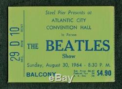 Bratles Original 1964 Atlantic City Nj Concert Ticket Stub Lime Green
