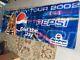 Britney Spears Pepsi World Tour 2002 Banner With Ticket Stub From Concert