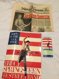 Bruce SPRINGSTEEN 1984 BORN IN THE USA Tour Concert Book GERMANY/TICKET STUB