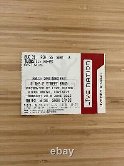 Bruce Springsteen Concert Tribute to James Gandolfini (Tony Soprano) Ticket