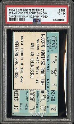 Bruce Springsteen Dancing In The Dark Courtney Cox Debut Concert Ticket 1984 Psa