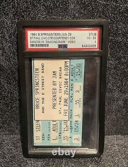 Bruce Springsteen Dancing In The Dark Courtney Cox Debut Concert Ticket 1984 Psa