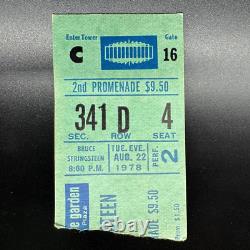 Bruce Springsteen First Msg Headliner Series Aug. 22 1978 Concert Ticket Stub Bruce Springsteen First Msg Headliner Series Aug. 22 1978 Concert Ticket Stub