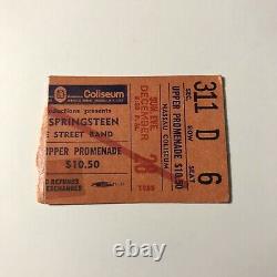 Bruce Springsteen Nassau Coliseum NY Concert Ticket Stub Vtg December 1980