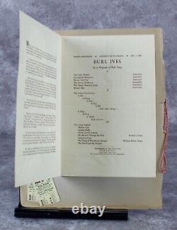 Burl Ives Concert Ticket Stub 1953 Macky Auditorium Boulder Colorado Program