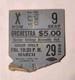 Cream 3/29/1968 Concert Ticket Stub Hunter College Hall, Ny Original Vtg Rare