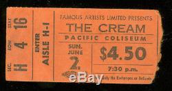 CREAM Pacific Coliseum June 2, 1968 Canada Concert Ticket Stub ERIC CLAPTON