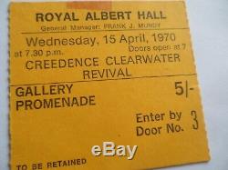 CREDENCE CLEARWATER REVIVAL 1970 Original CONCERT TICKET STUB CCR London EX+
