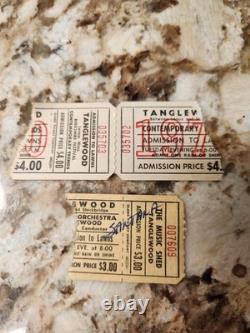 Carlos Santana Concert Ticket Stubs Legendary 1970 Tanglewood Show! Lenox Mass