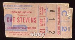 Cat Stevens 7-17-1974 Concert Ticket Stub Madison Square Garden Front Row Seat