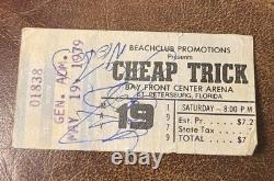 Cheap Trick Rare Autographed Concert Ticket Stub St. Petersburg, Fl 05/19/1979