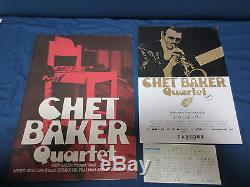 Chet Baker 1986 Japan Tour Book w Ticket Stub Flyer Concert Program Jazz