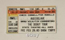 Chris Cornell Audioslave Concert Ticket Stub Debut Tour State Theater 2/28/2003