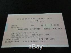Cocteau Twins 1986 Japan Tour Ticket Stub for Osaka Concert 4AD Shoegazer