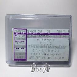 Cold Band Sanctuary Concert Ticket Stub Las Vegas Nevada February 14 2001
