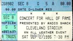 Concert For Hall Of Fame Ticket Stub 7 Hours Cleveland Stadium Rock 9/2/1995