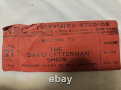 Concert Stubs And Tickets U2, Stones, Van Halen, Letterman, Ramones, Police And More