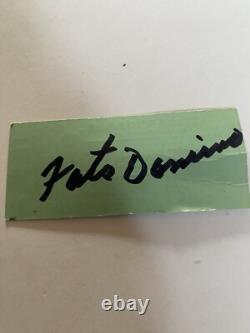 Concert Ticket Stub 1956 Fats Domino At Loyola Field House New Orleans Autograph