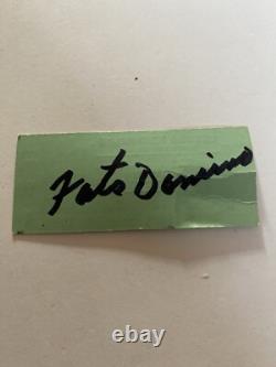 Concert Ticket Stub 1956 Fats Domino At Loyola Field House New Orleans Autograph