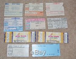 Concert Ticket Stubs 73 80s 90s DETROIT RUSH DIO AEROSMITH OZZY BON JOVI BOSTON