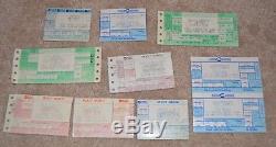 Concert Ticket Stubs 73 80s 90s DETROIT RUSH DIO AEROSMITH OZZY BON JOVI BOSTON