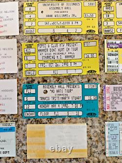 Concert Ticket Stubs'86-'03 (lot Of 27) U2, Willie, G. Strait, Hammer, G. Jones