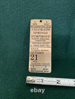 Concert ticket-Colorado Springs Symphony Ticket