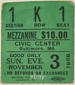 Cream / Concert Ticket Stub Baltimore Civic Center Nov 3 1968 Rare